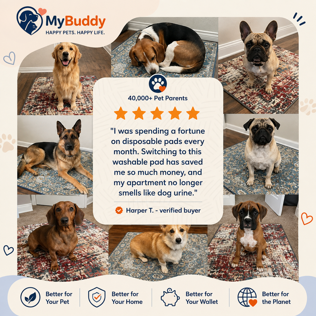 MyBuddy Non-Slip Pet Food &amp; Water Mat
