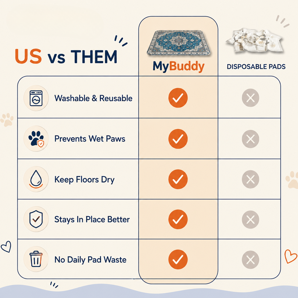MyBuddy Non-Slip Pet Food &amp; Water Mat