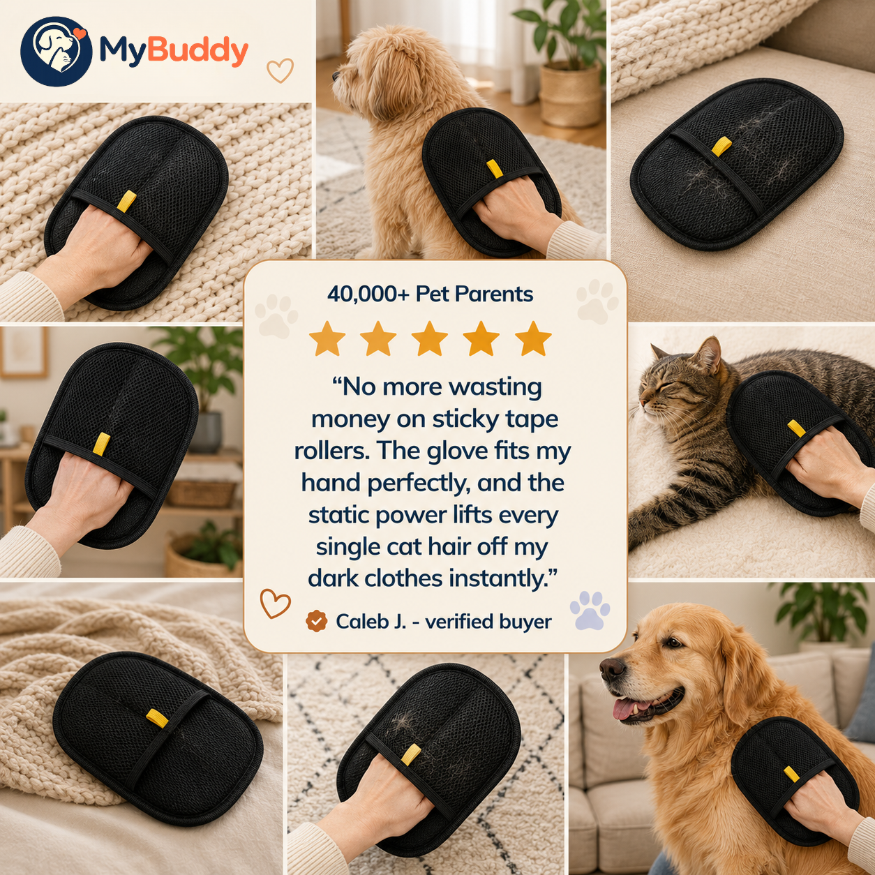 MyBuddy Pet Hair Removal Glove