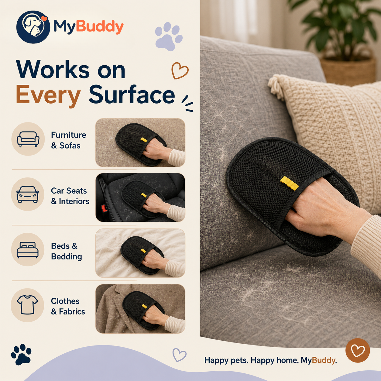 MyBuddy Pet Hair Removal Glove