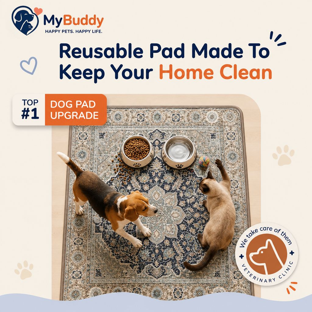 MyBuddy Non-Slip Pet Food &amp; Water Mat