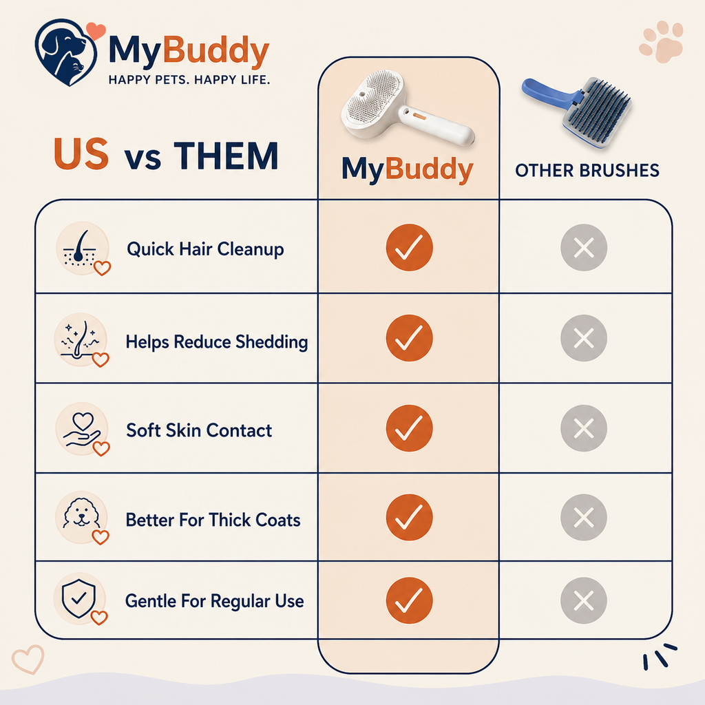 MyBuddy Steamy Grooming Brush
