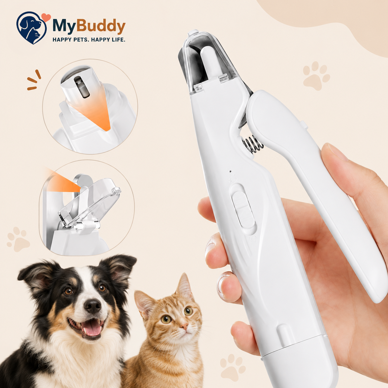 MyBuddy 2-in-1 Painless Nail Clipper &amp; Grinder